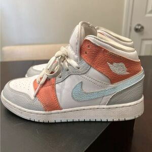 Nike Air Jordan 1 MID (GS) Custom Shoes Size 4.5 Y US ***Super Rare***
